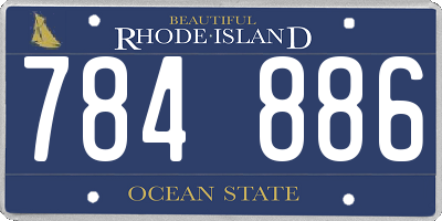 RI license plate 784886