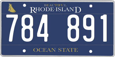 RI license plate 784891