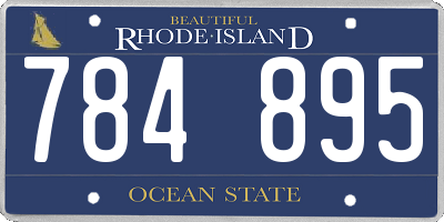 RI license plate 784895