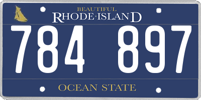 RI license plate 784897