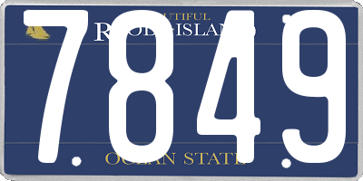 RI license plate 7849