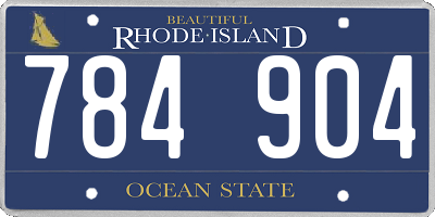 RI license plate 784904