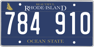 RI license plate 784910