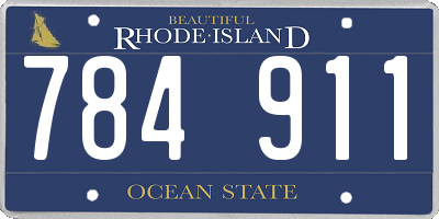 RI license plate 784911