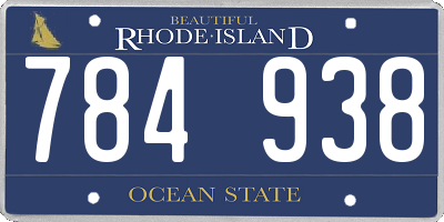 RI license plate 784938
