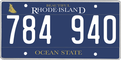 RI license plate 784940