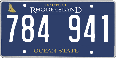 RI license plate 784941