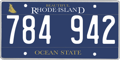 RI license plate 784942