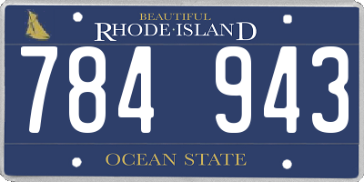 RI license plate 784943