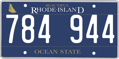 RI license plate 784944