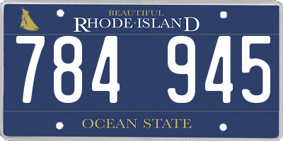 RI license plate 784945