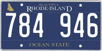 RI license plate 784946