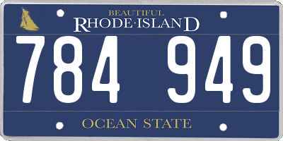 RI license plate 784949