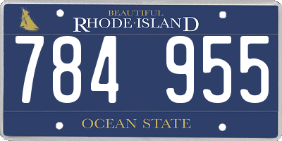 RI license plate 784955