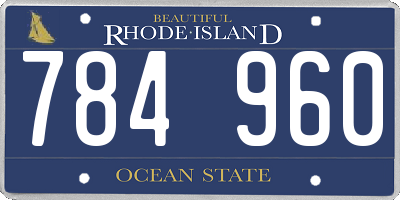 RI license plate 784960