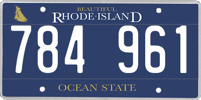 RI license plate 784961
