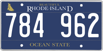 RI license plate 784962
