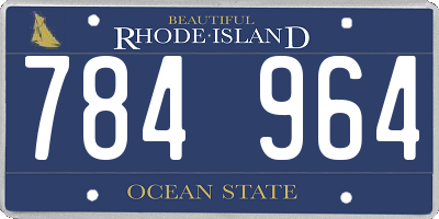 RI license plate 784964