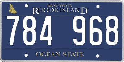 RI license plate 784968