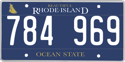 RI license plate 784969