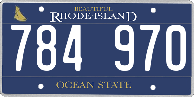 RI license plate 784970