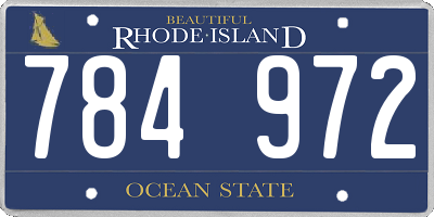 RI license plate 784972