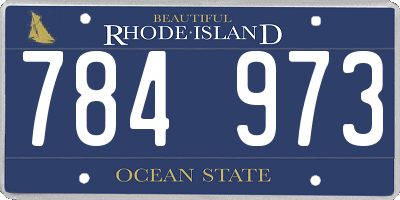 RI license plate 784973