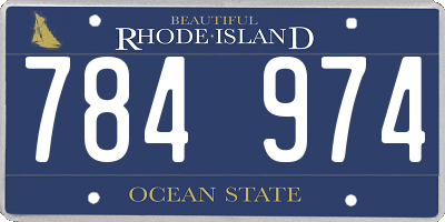 RI license plate 784974