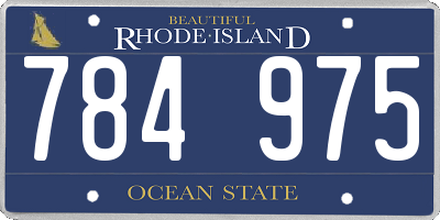 RI license plate 784975