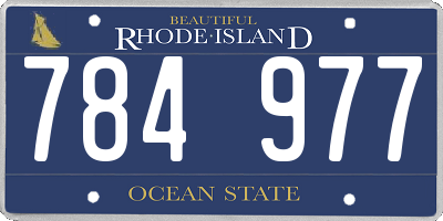 RI license plate 784977