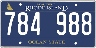RI license plate 784988