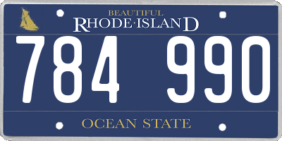 RI license plate 784990