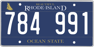 RI license plate 784991
