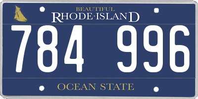 RI license plate 784996