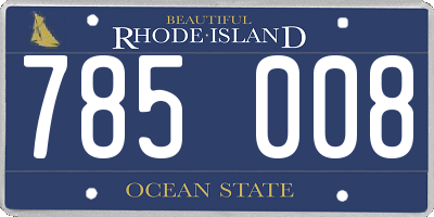 RI license plate 785008