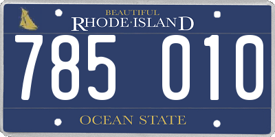 RI license plate 785010