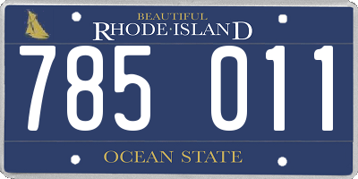 RI license plate 785011