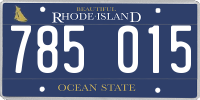 RI license plate 785015