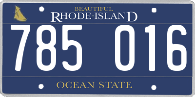 RI license plate 785016