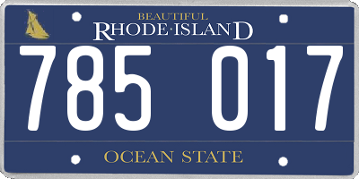 RI license plate 785017