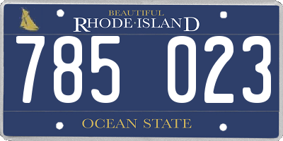RI license plate 785023