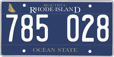RI license plate 785028