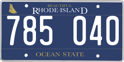 RI license plate 785040