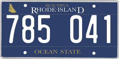 RI license plate 785041