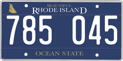 RI license plate 785045