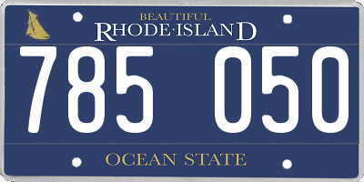 RI license plate 785050