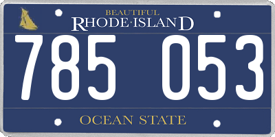 RI license plate 785053