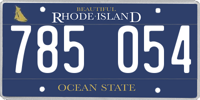 RI license plate 785054