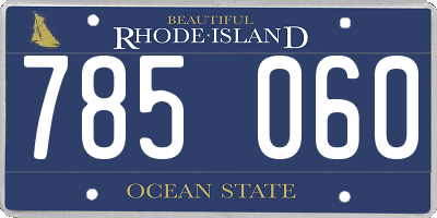 RI license plate 785060