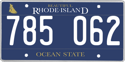 RI license plate 785062